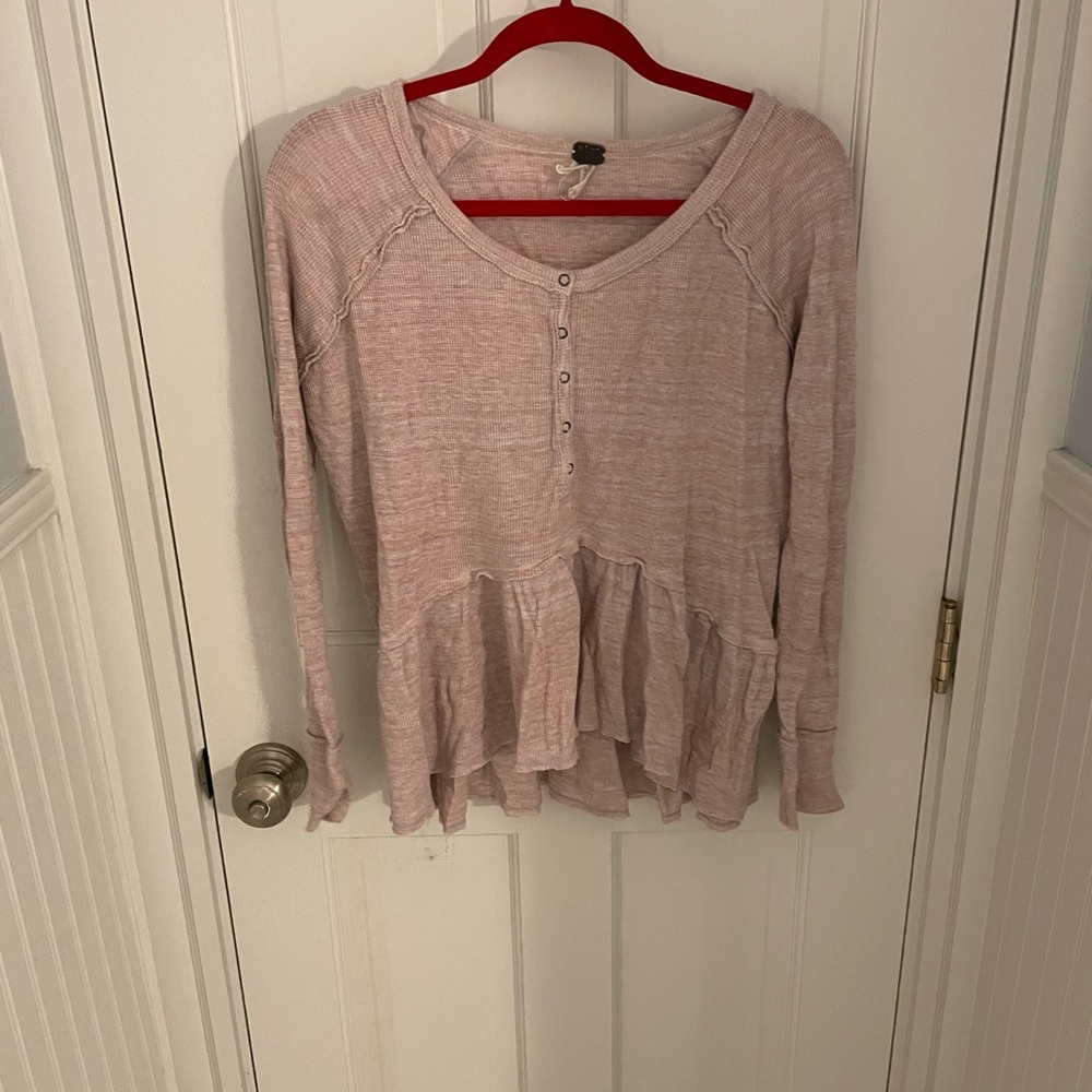 Pink free people shirt